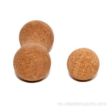 Naturaleza de madera Cork Peanut Massage Yoga Ball